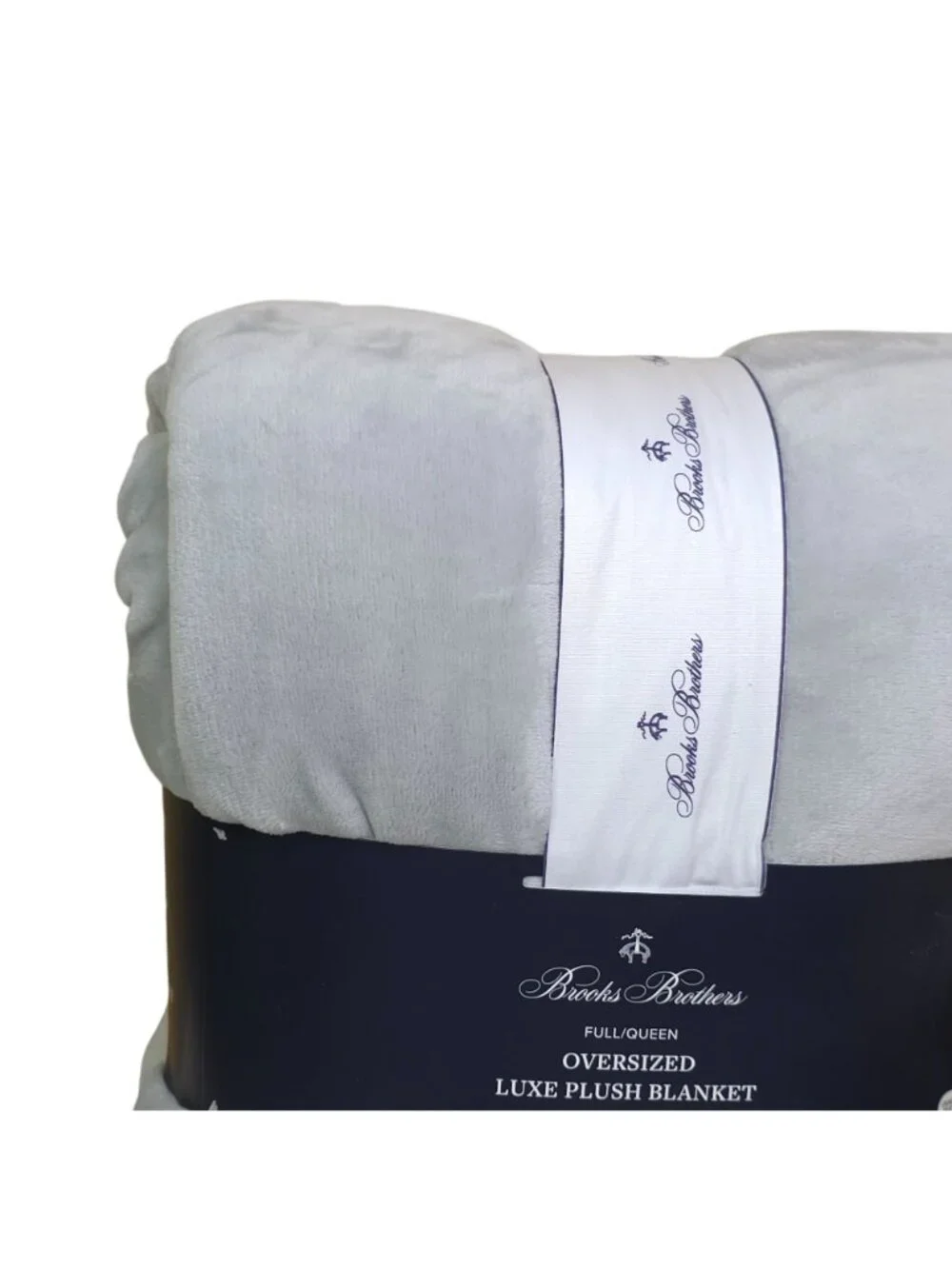 Brooks Brothers Oversized Luxe Plush Blanket Full/Queen 98